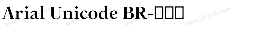 Arial Unicode BR字体转换
